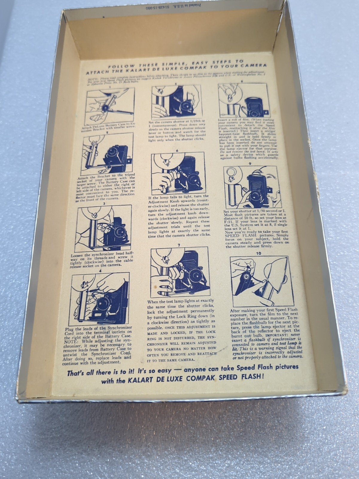 Kalart Speed Flash Safety First De Luxe Compak W/Original Box