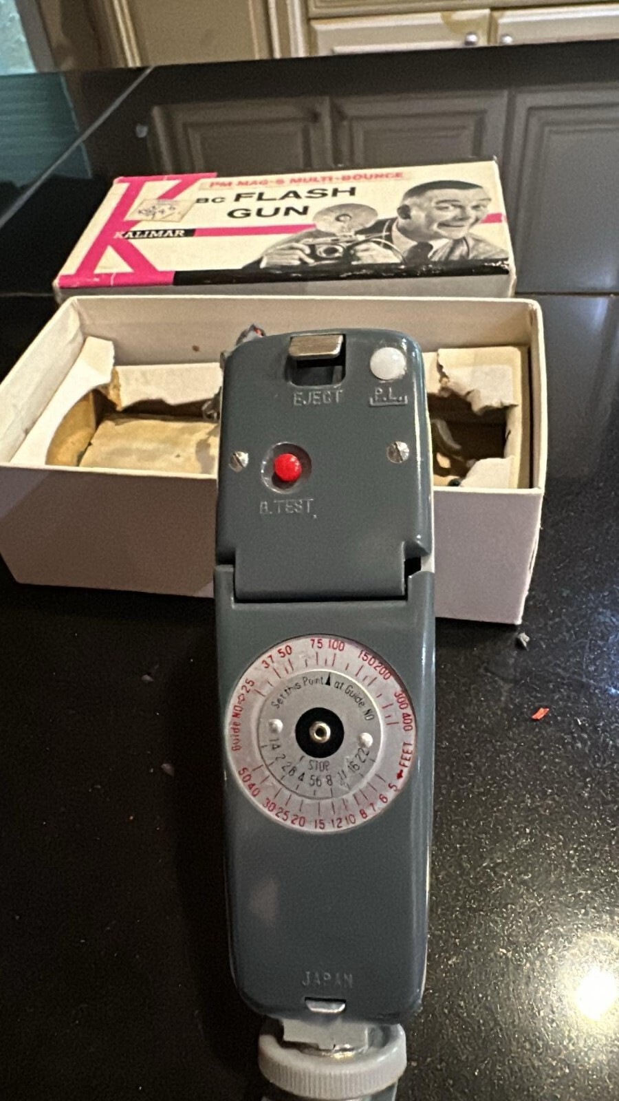 Vintage Kalimar PM Mag 5 multi bounce flash gun 1960s camera accessory