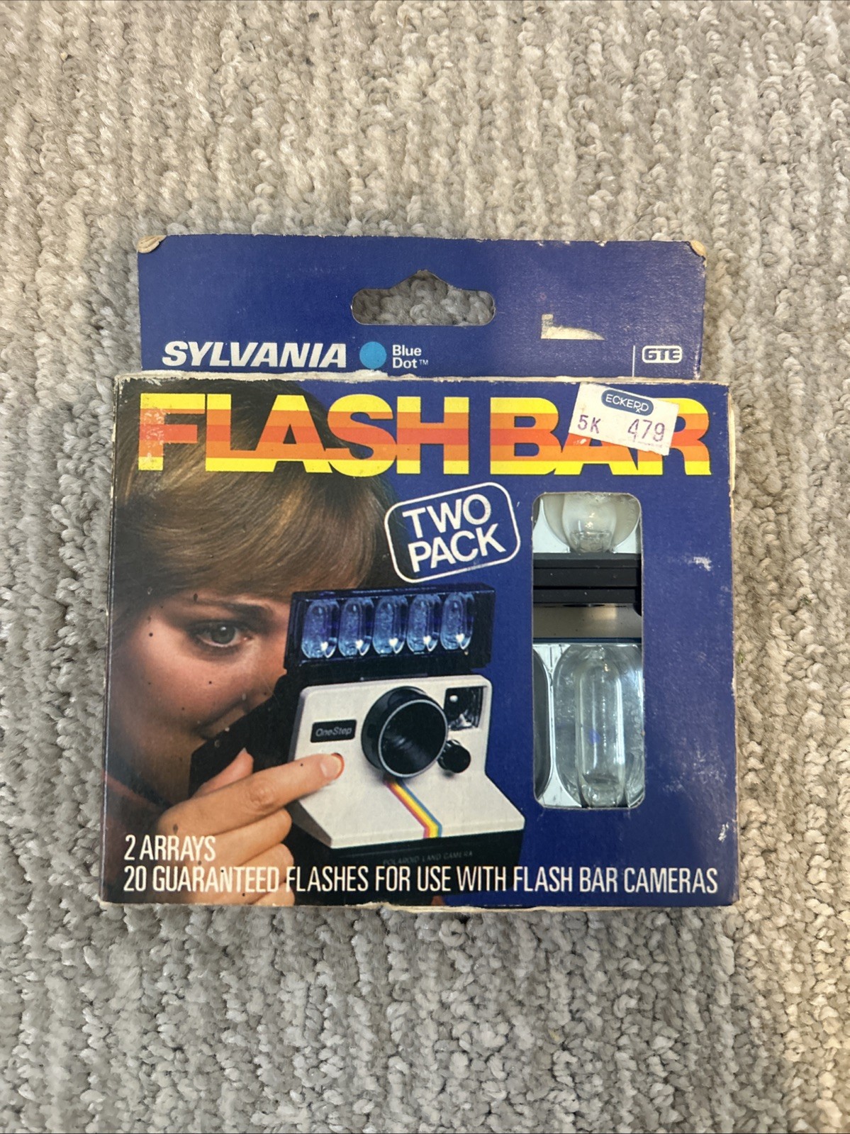 Vintage Sylvania Two Pack Blue Dot Flash Bar 20 Flashes for Camera For Polaroids