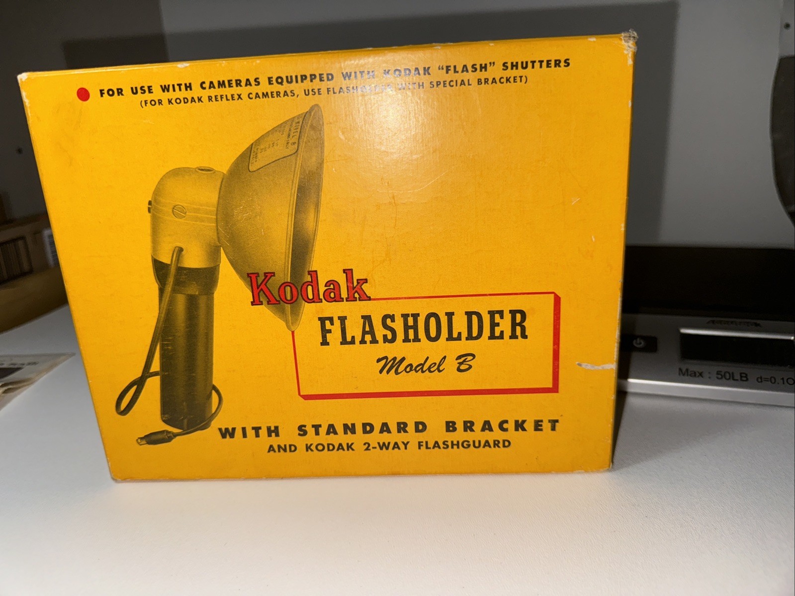 1950s Kodak Flash Holder Model B w/ Standard Bracket Original Box | NO bulb