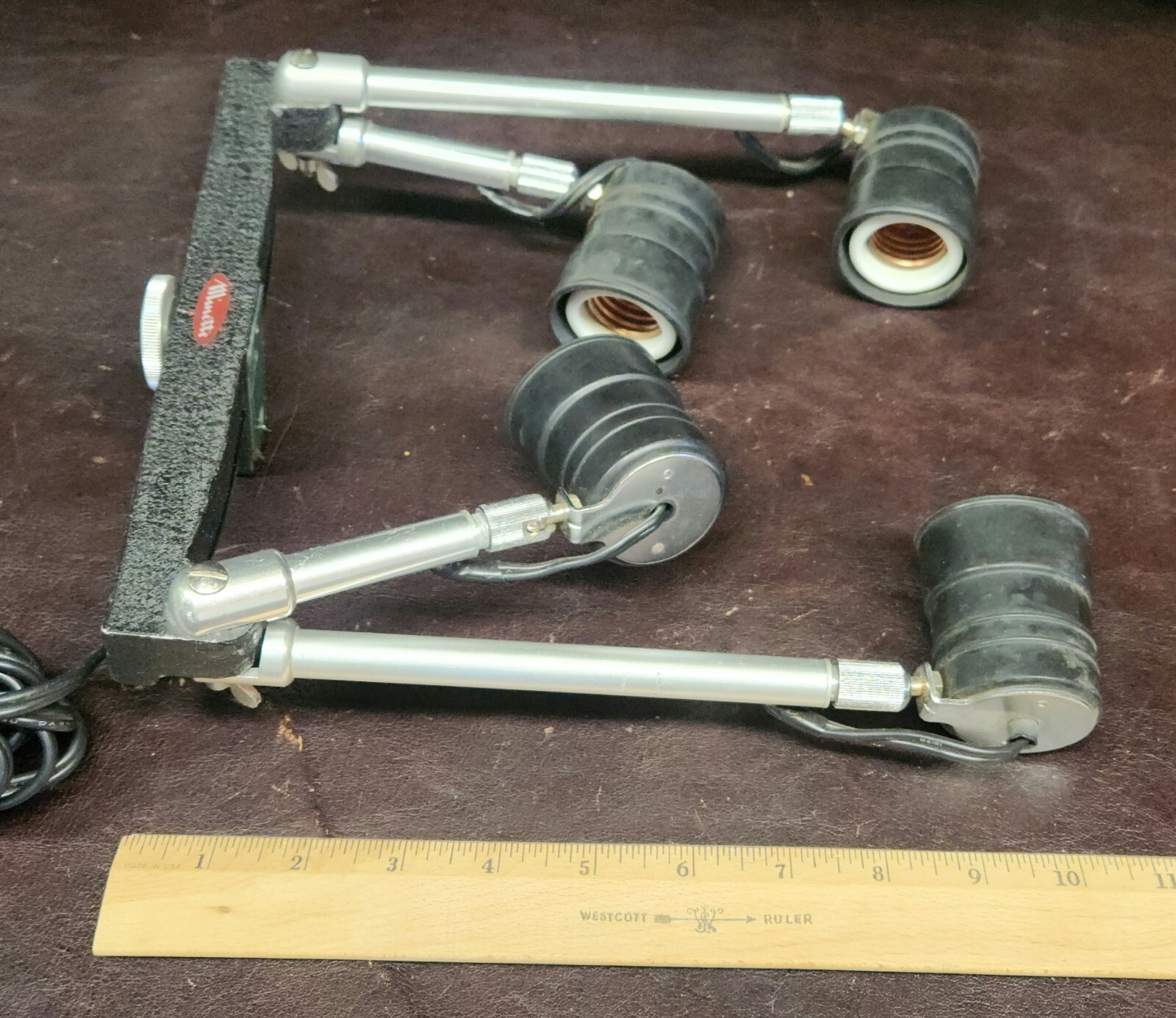 Vintage Minette 4 Arm/Bulb Photo Light, JAPAN, Tested/VG