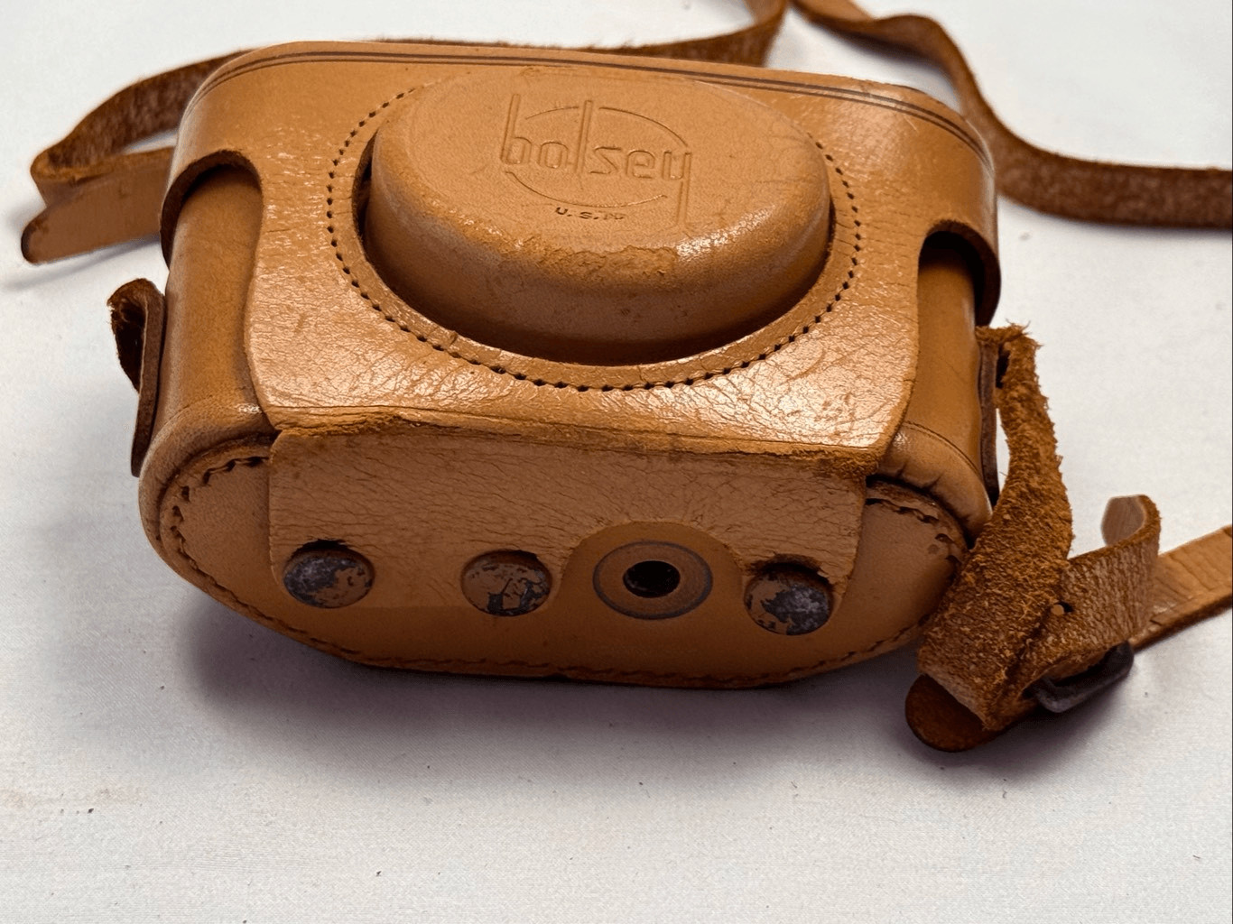 Vintage Bolsey Leather Case for Bolsey B2 – 35mm Camera/Light Brown