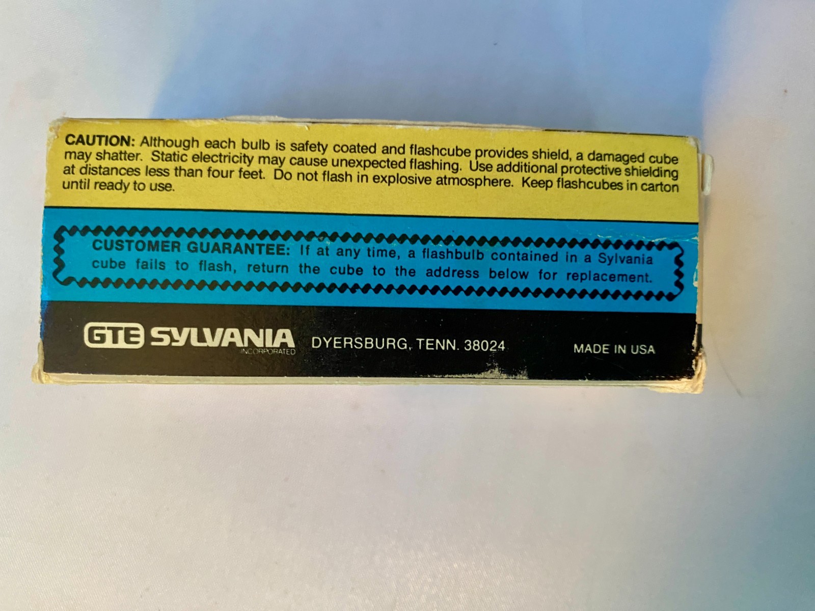 Sylvania Blue Dot Flash Cubes 1 Pack of 3 cubes New Never Used
