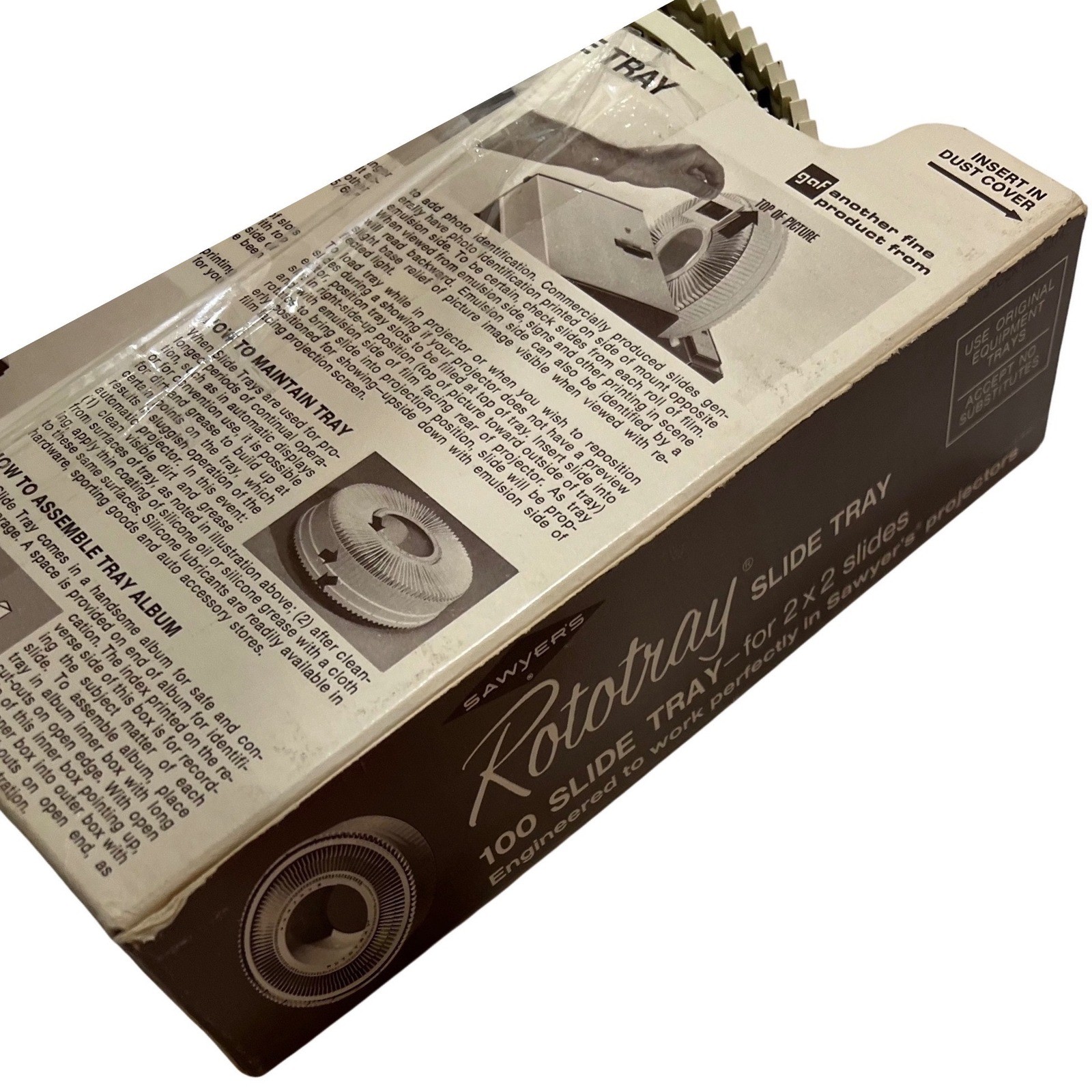 Sawyers Rototray 100 Slide Tray Carousel Projector Vintage Photography Accessory