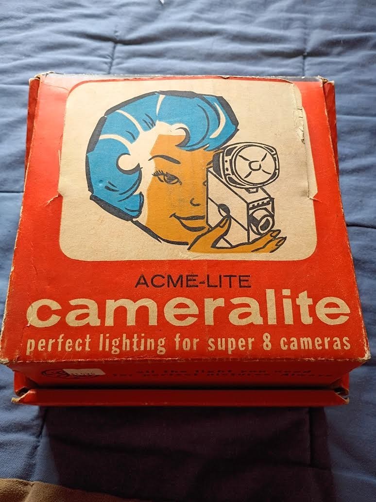 Vintage GE Top mount Camera-lite 91 Acme Lite Movie Camera Light For Super 8