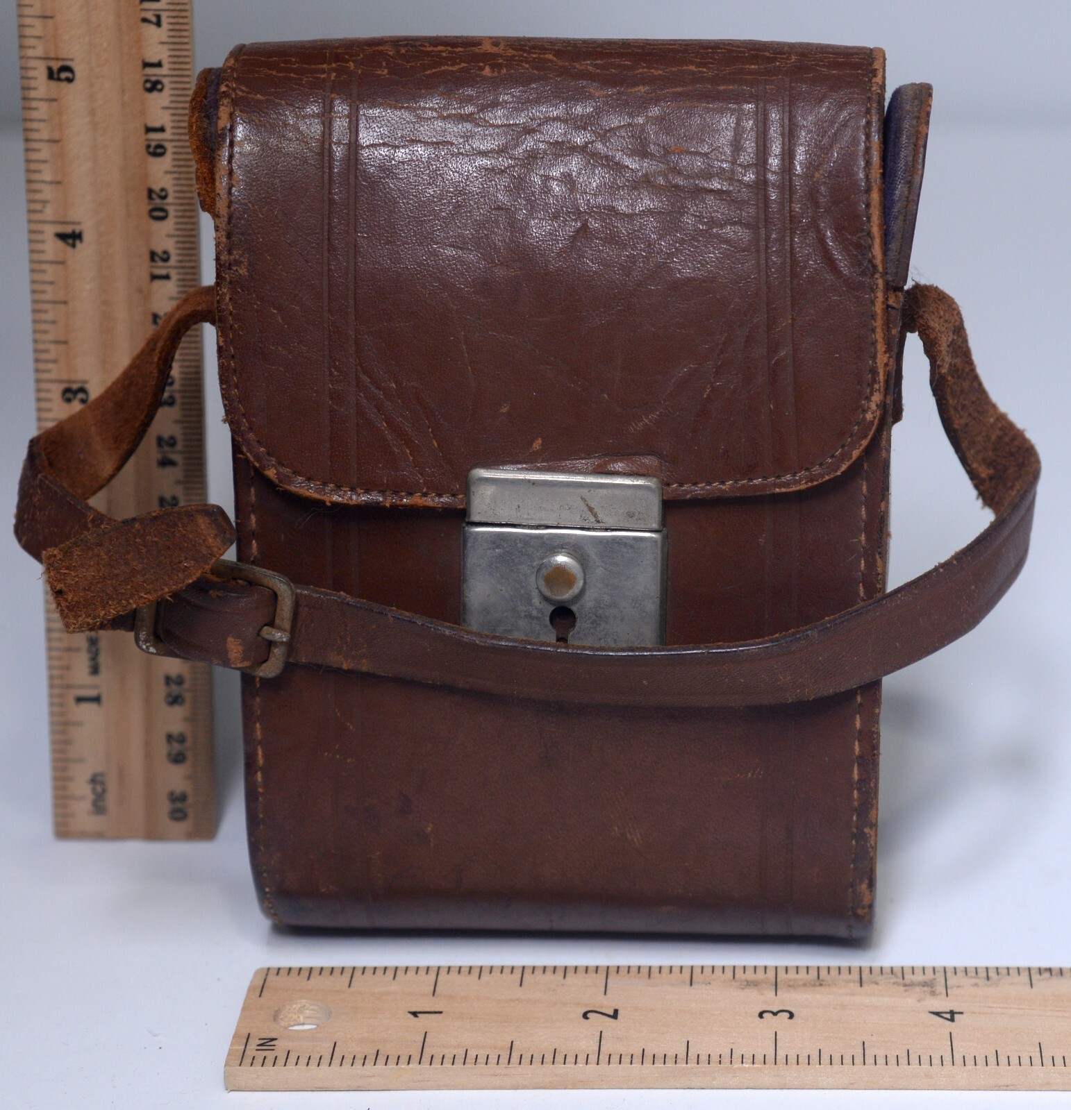 Vintage Leather Folding Bellows Film Camera Case for Kodak Zeiss Ansco Balda