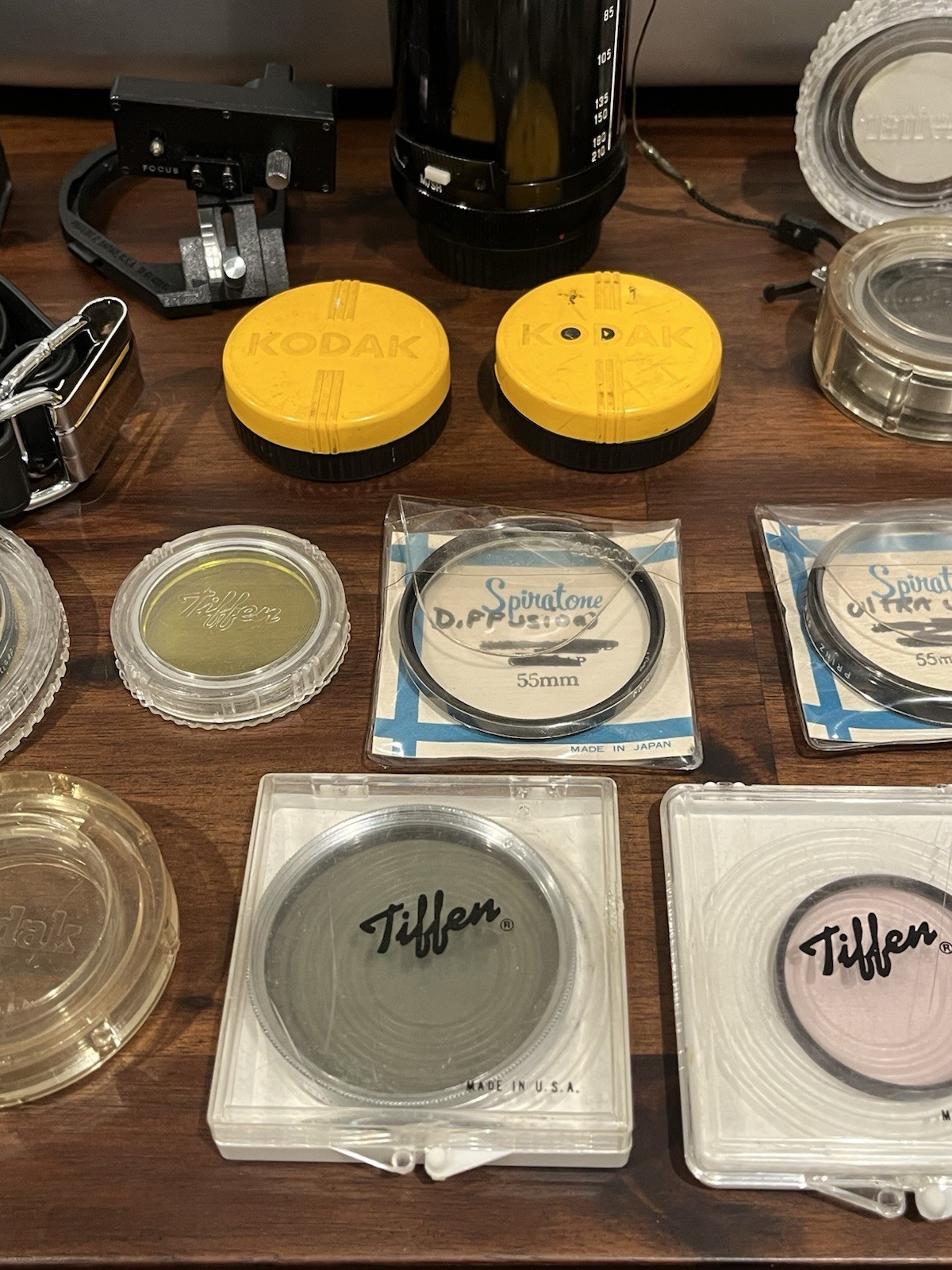 Vintage Photography Lot Vivitar Series 1 Macro Lens Tiffen Kodak Filters Case