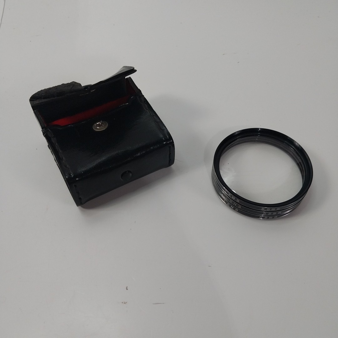 Vintage Vivitar Close Up Camera Lens Diopter Set 55mm 1,2, 4 / Case PH-66