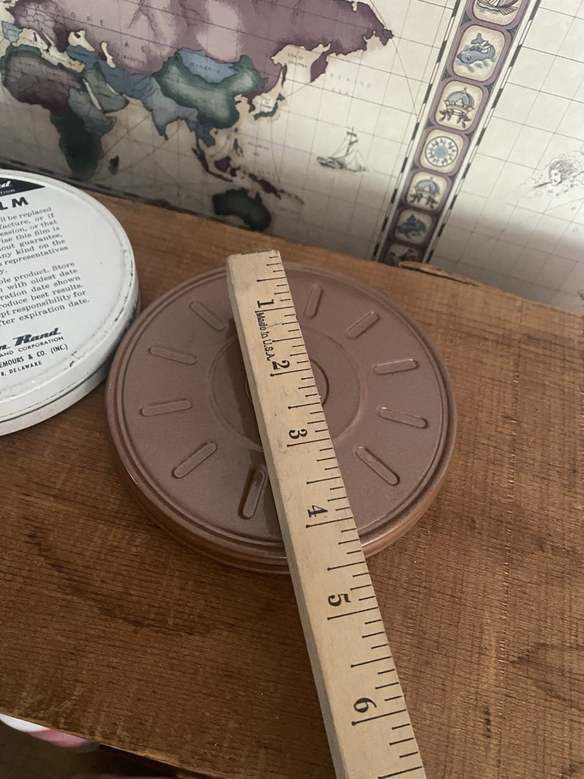 Lot Of 2 Vintage Film Reel Empty Canisters Movie Metal Containers Heavy Duty