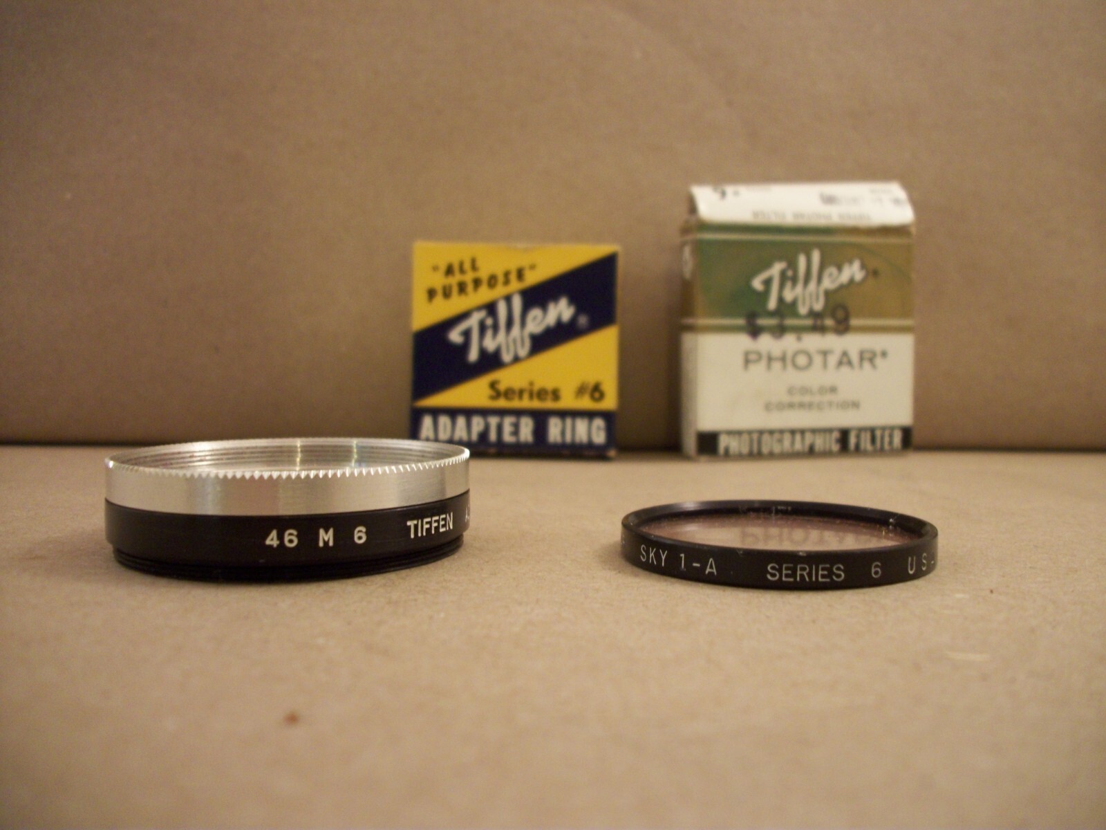 Tiffen Series 6 Adapter Ring 46M-6 and Tiffen Photar Color Correction Filter #1A