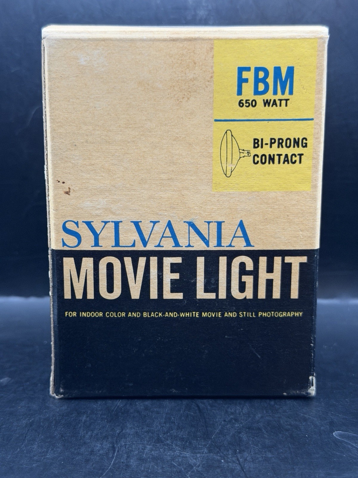 Vintage Sylvania Movie Light FBM 650 Watt Movie Light Bulb In Box