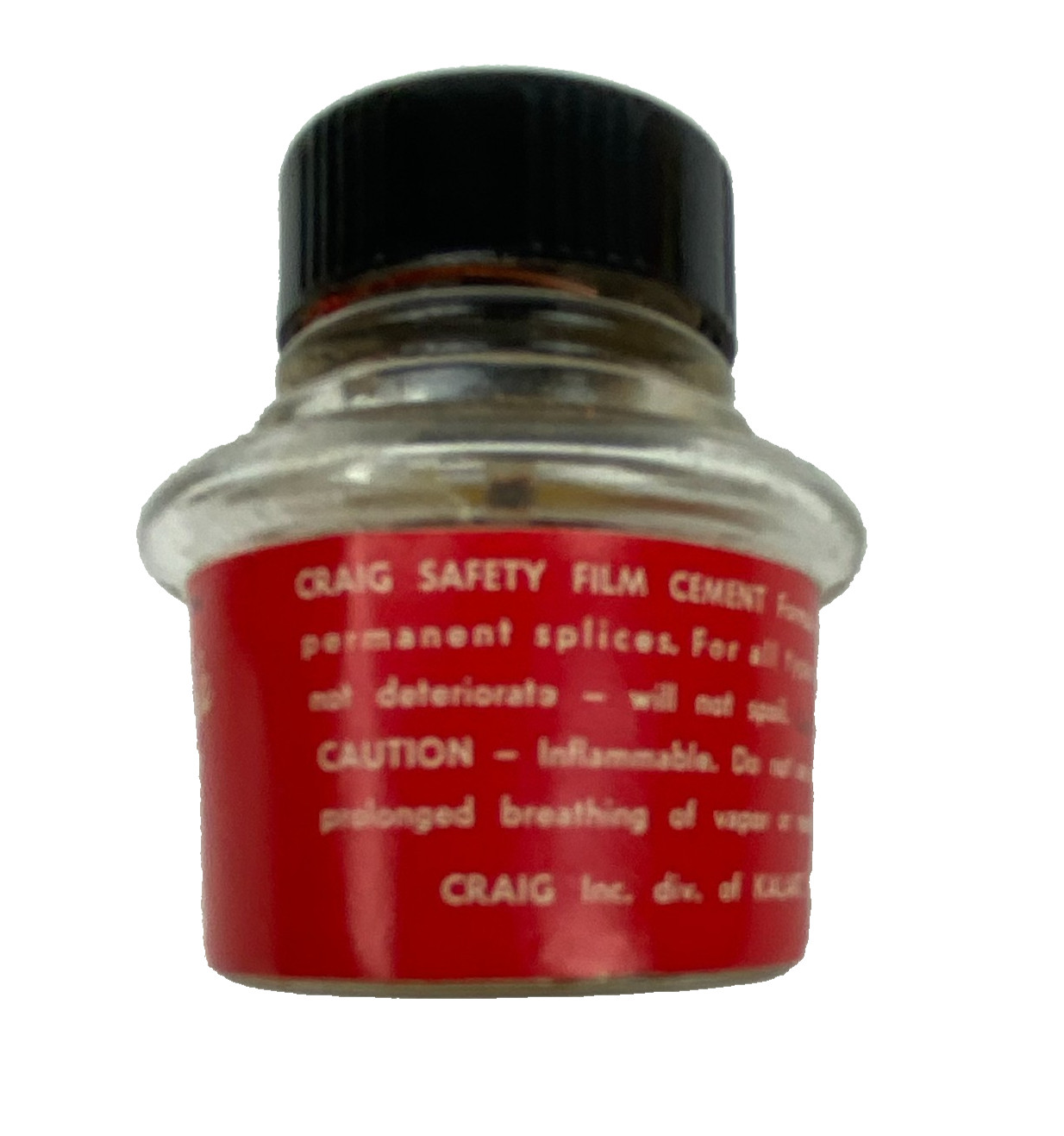 Vintage Craig Film Cement Glass Bottle w Original Box 8mm 16mm Editing
