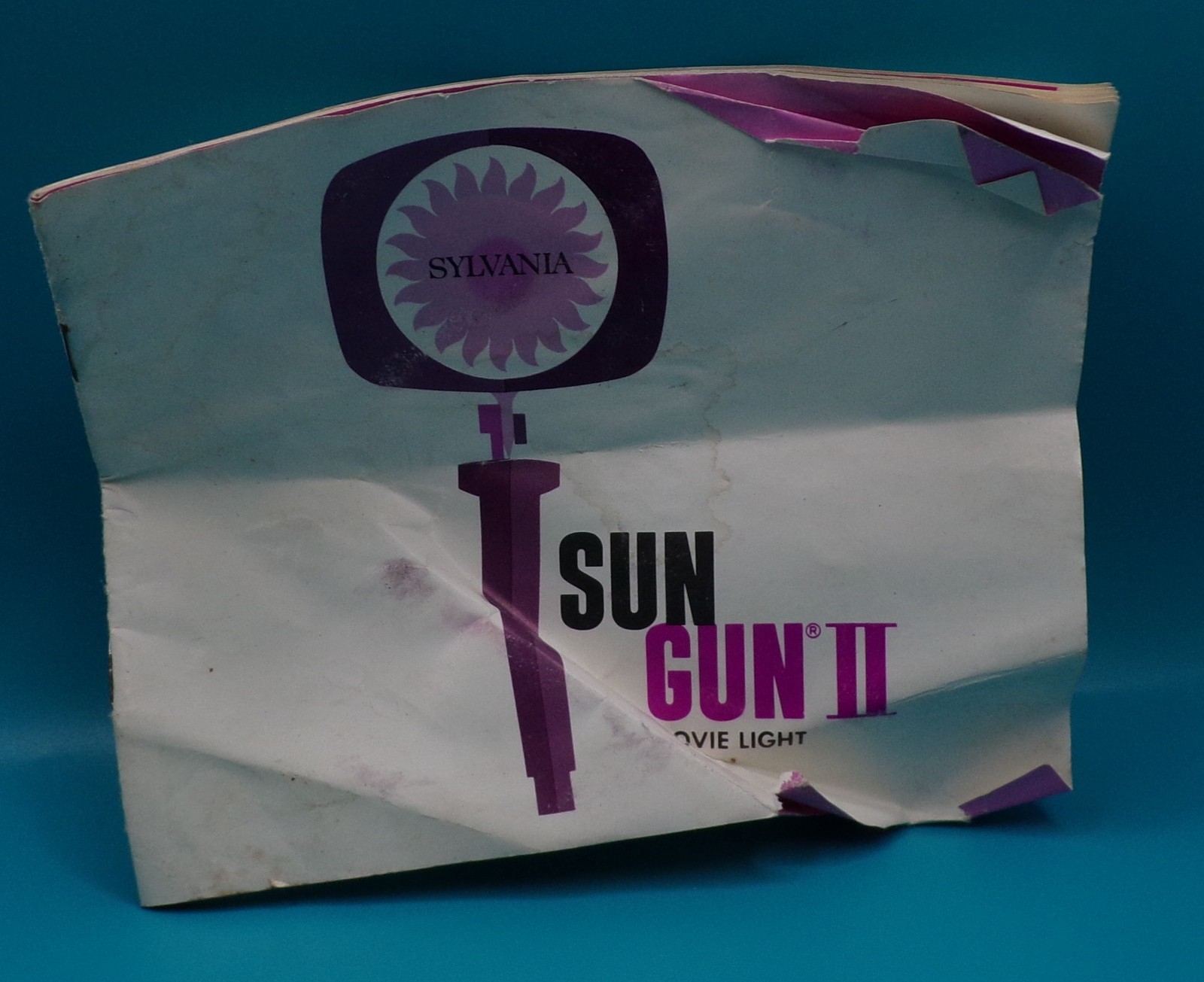 Vintage Sylvania Sun Gun II Movie Light With Original case Lens & Bulb Guard