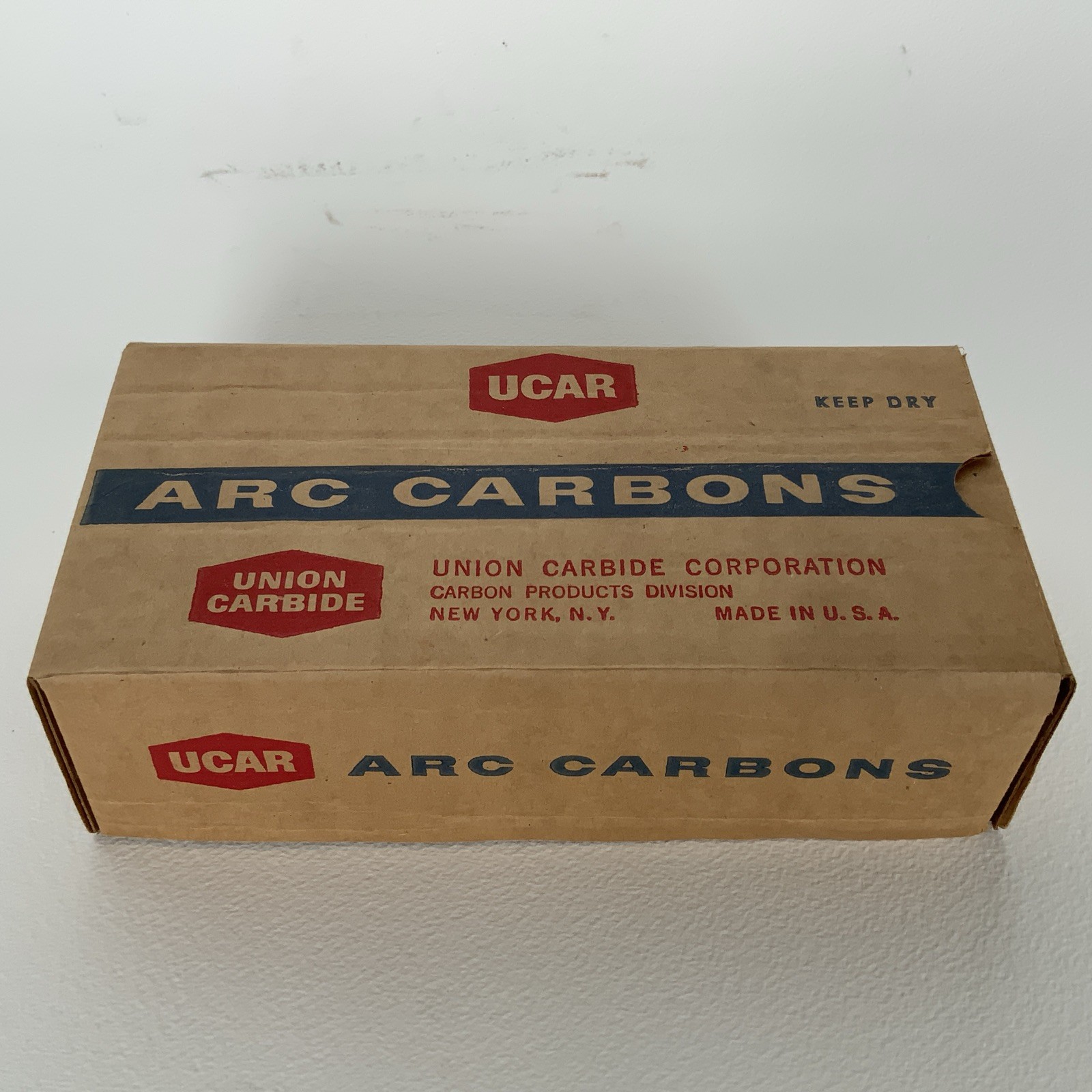 UCAR CARBON ARC RODS Copper Cover Cinema BOX of 50 pcs 7/16″ x 9″ NEGATIVE