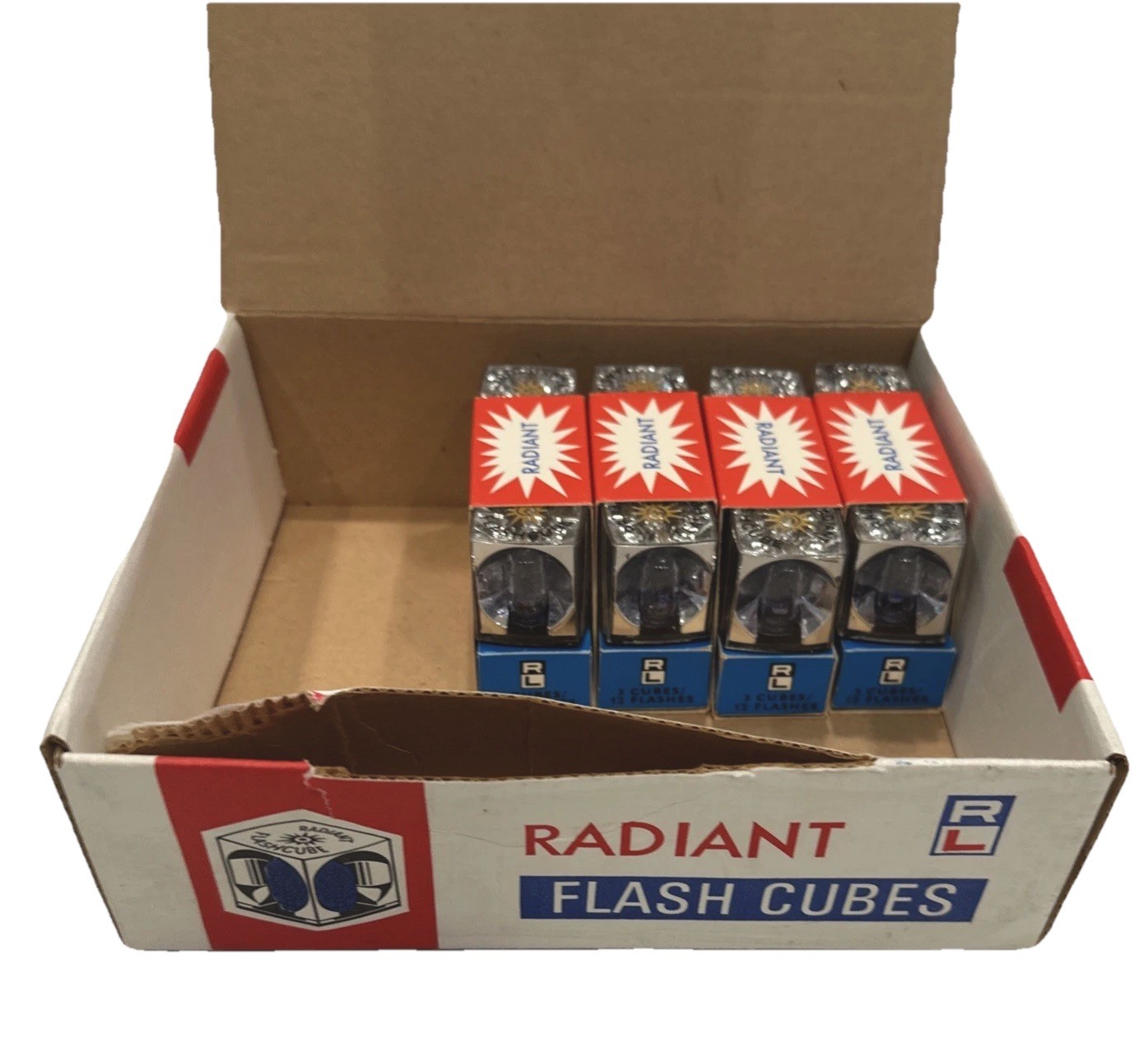 VTG Lot Radiant 12/36 NOS Flash Cubes Flashes Camera W/Original Box
