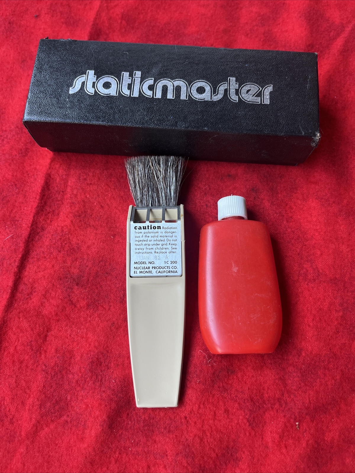 VINTAGE STATICMASTER 1C200 PHOTO RECORD BRUSH (ff9)