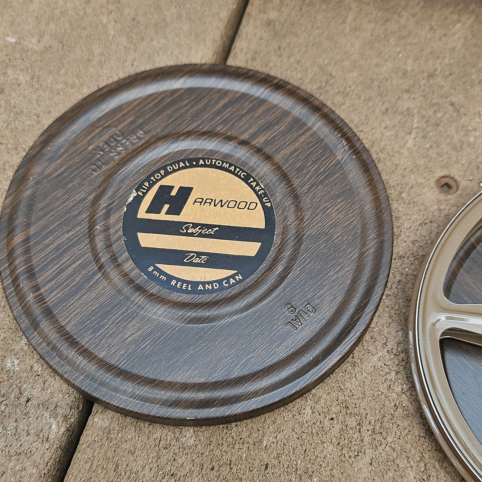 Harwood 8mm Film Reel(s) and Can Set, Model 8mm Reel and Can, Universal