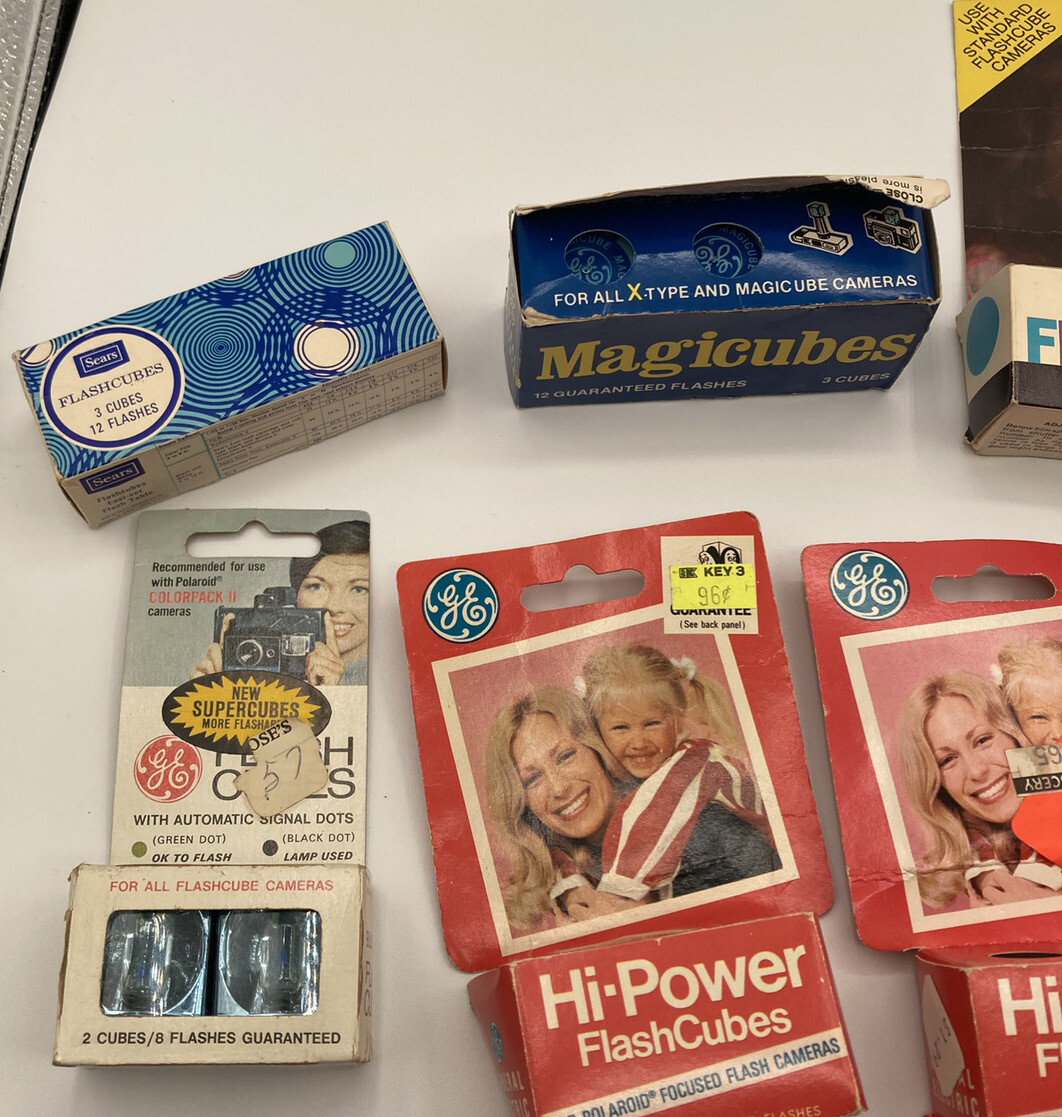 Vintage Camera Flash Bulbs And Film (2-126, 1-110)