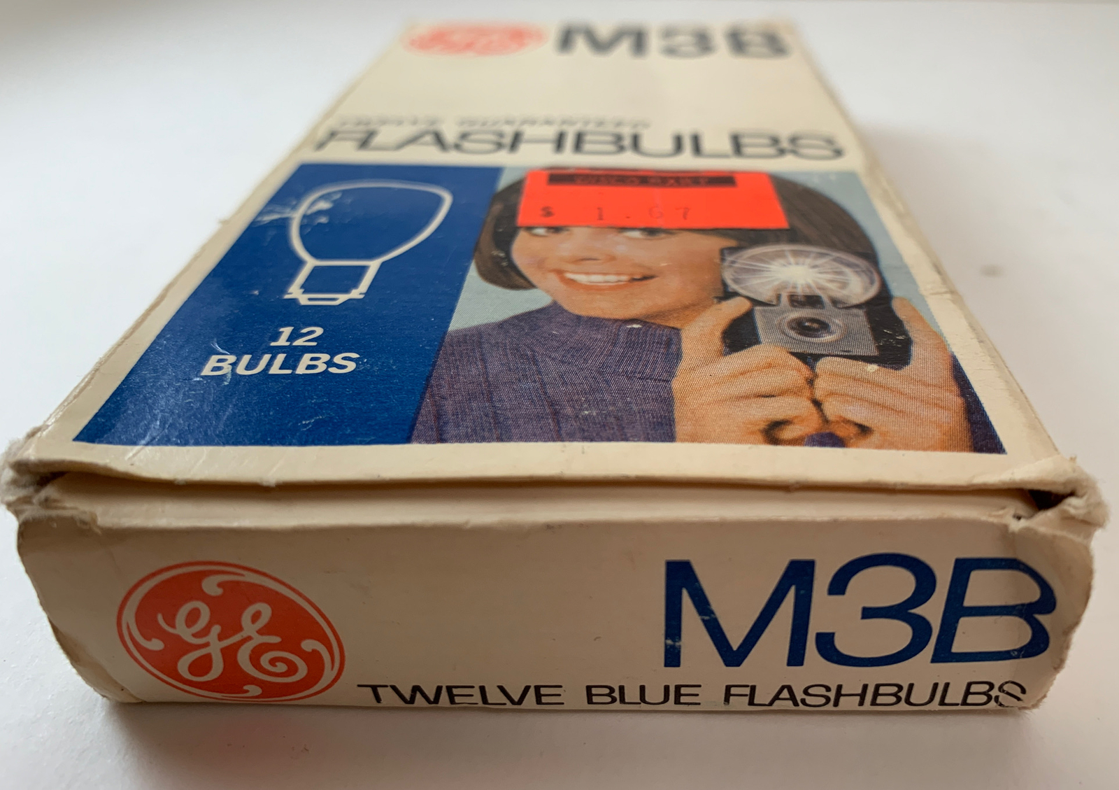 Vintage NOS GE / M3B Blue / Flash bulbs / 12 Flashbulbs – Free Shipping!