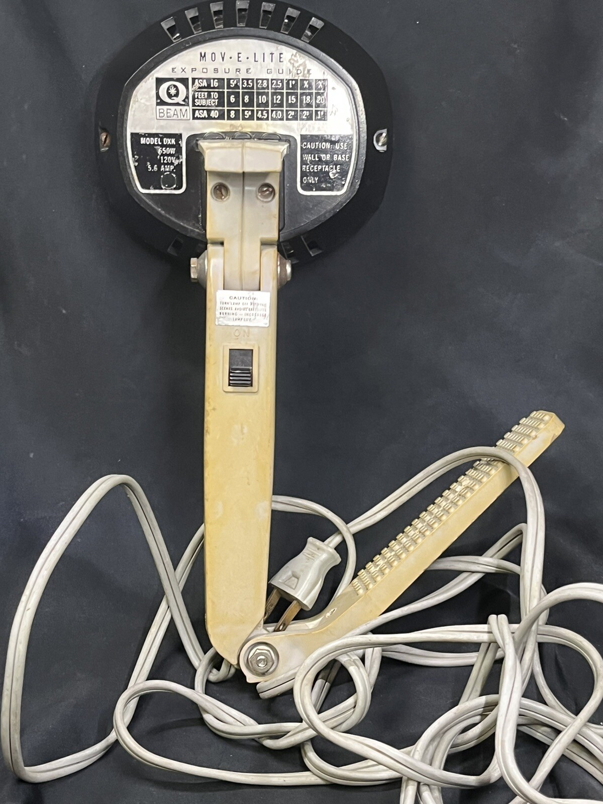 Vintg Movie Production Light- Acme Q Beam Move-E-Lite /Photo Shoot Or Prop WORKS