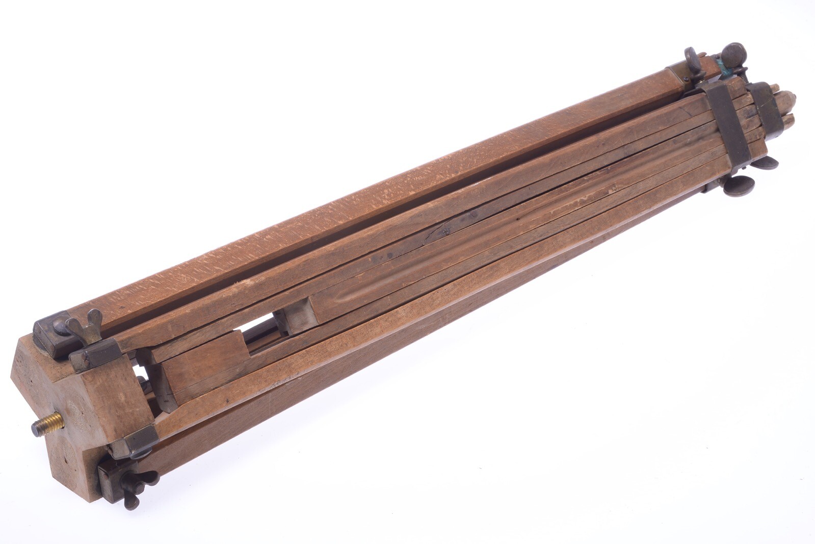 ✅ ANTIQUE WOOD TRIPOD 148CM, 58.26″ (EARLY MODEL, READ) GLASS PLATE FIELD CAMERA