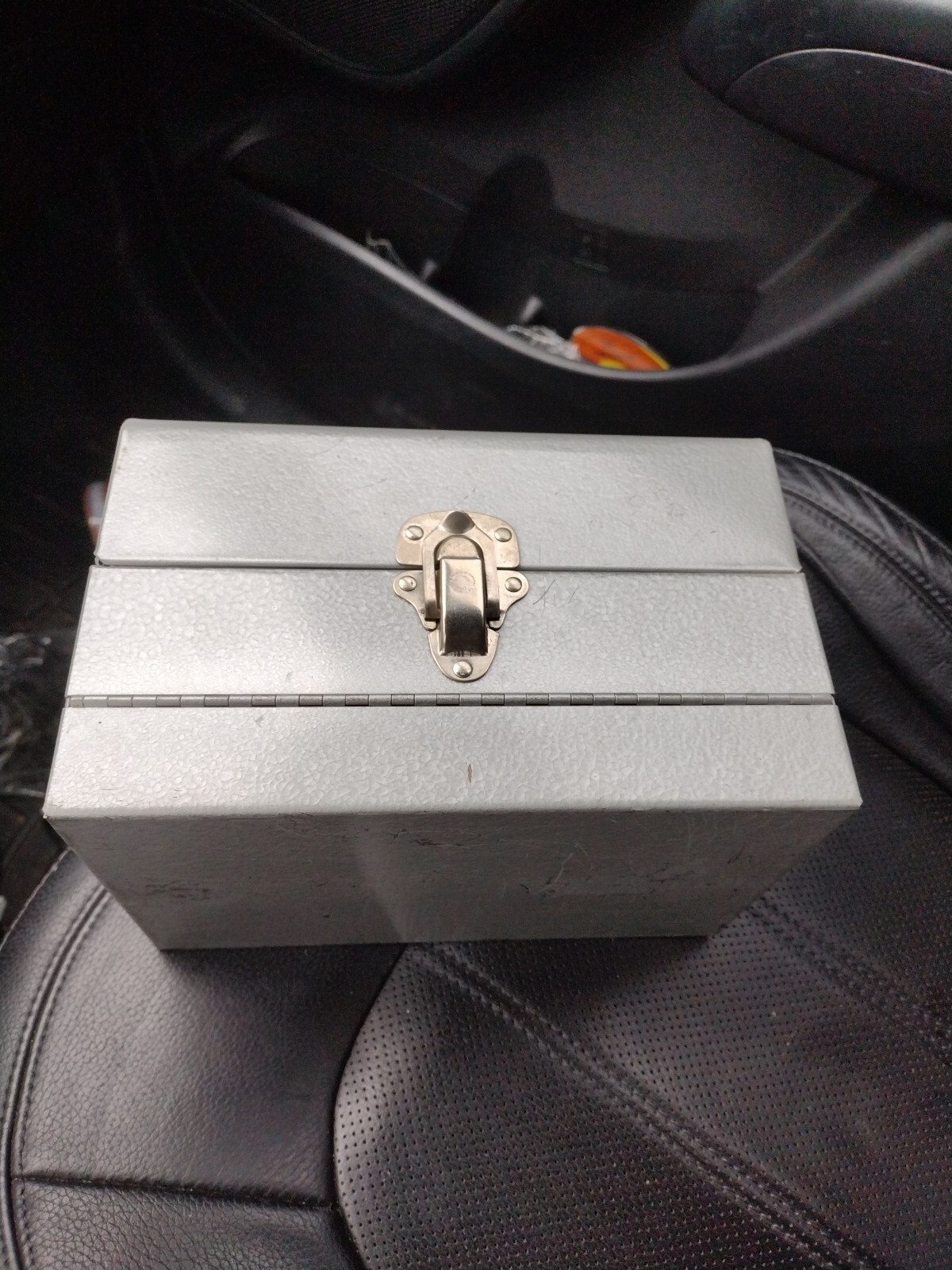 Vintage new grey Logan De luxe Metal 8mm Film Chest Carrying Case Holds 12 Reels
