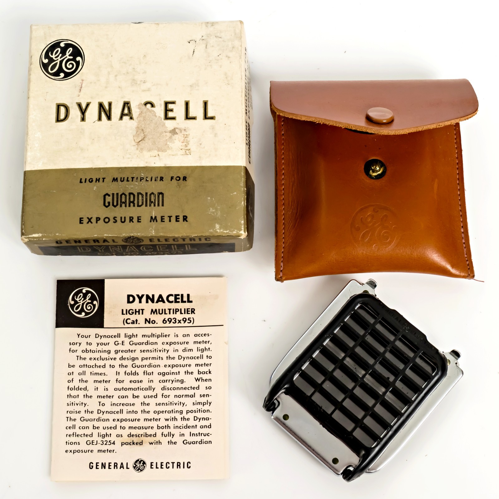 Vintage – GE – DYNACELL – Light Multiplier – Cat #693×95 w/Box & Manual
