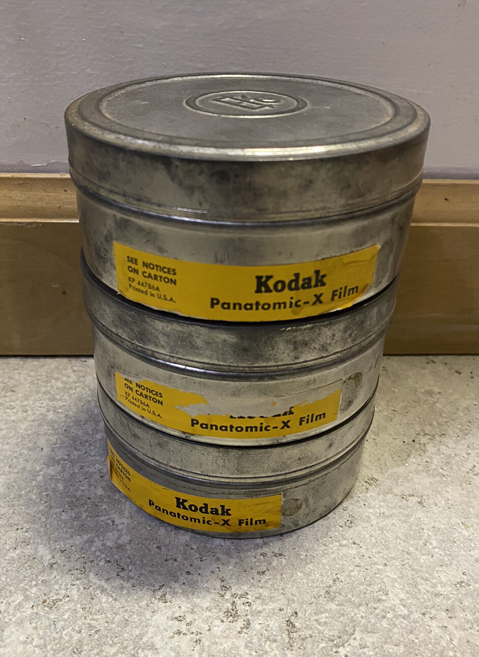3 Kodak Tin LOT Panatomic-X Film KP 44786A