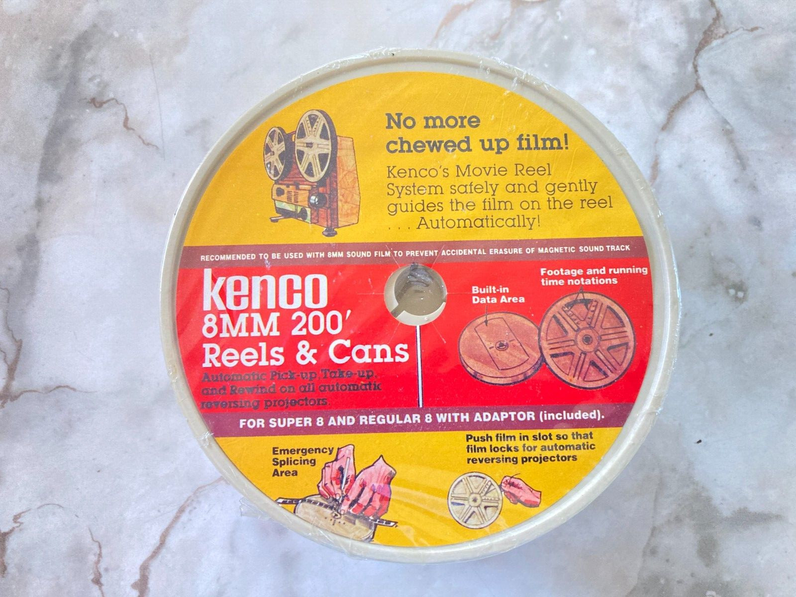 Kenco 8MM 200’ Reels & Cans New Sealed 3 Count Vintage, sealed & free shipping.