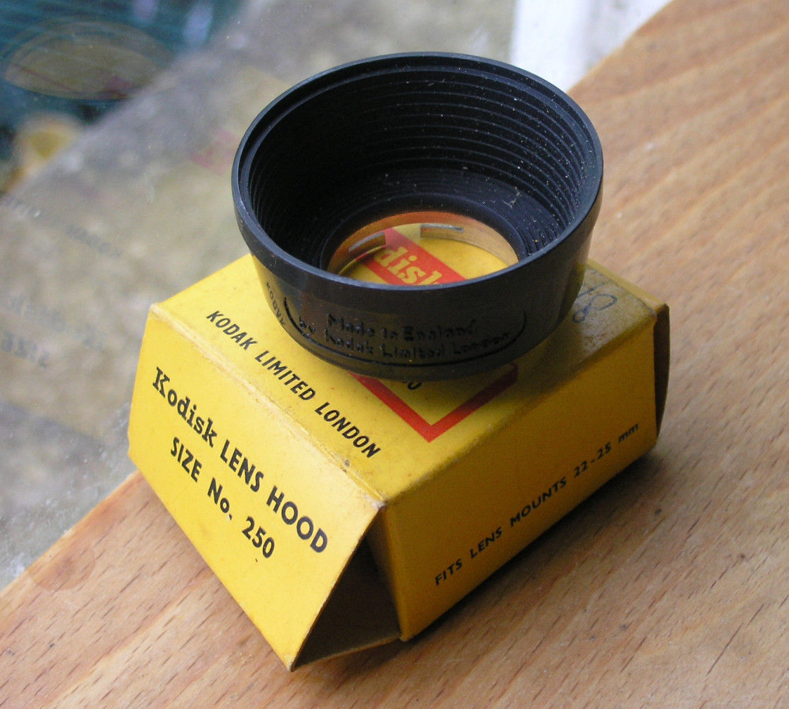 25mm push fit lens hood slip on shade kodak UK make 250