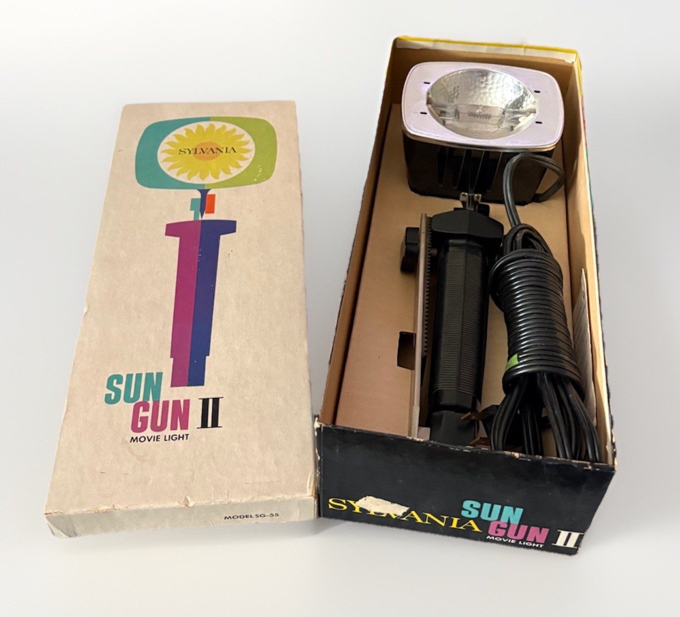 NEW Vintage Sylvania Sun Gun II Movie Light w/Orig Box Model SG-55 TESTED ✔️