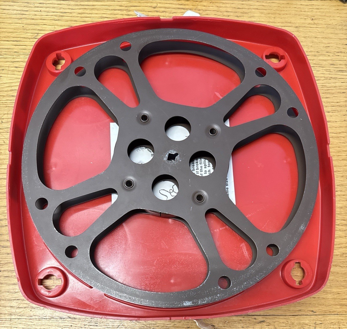 Vintage 16mm Goldberg Brothers Movie Reel Metal Brown 12 Inches Nan Goldin Label
