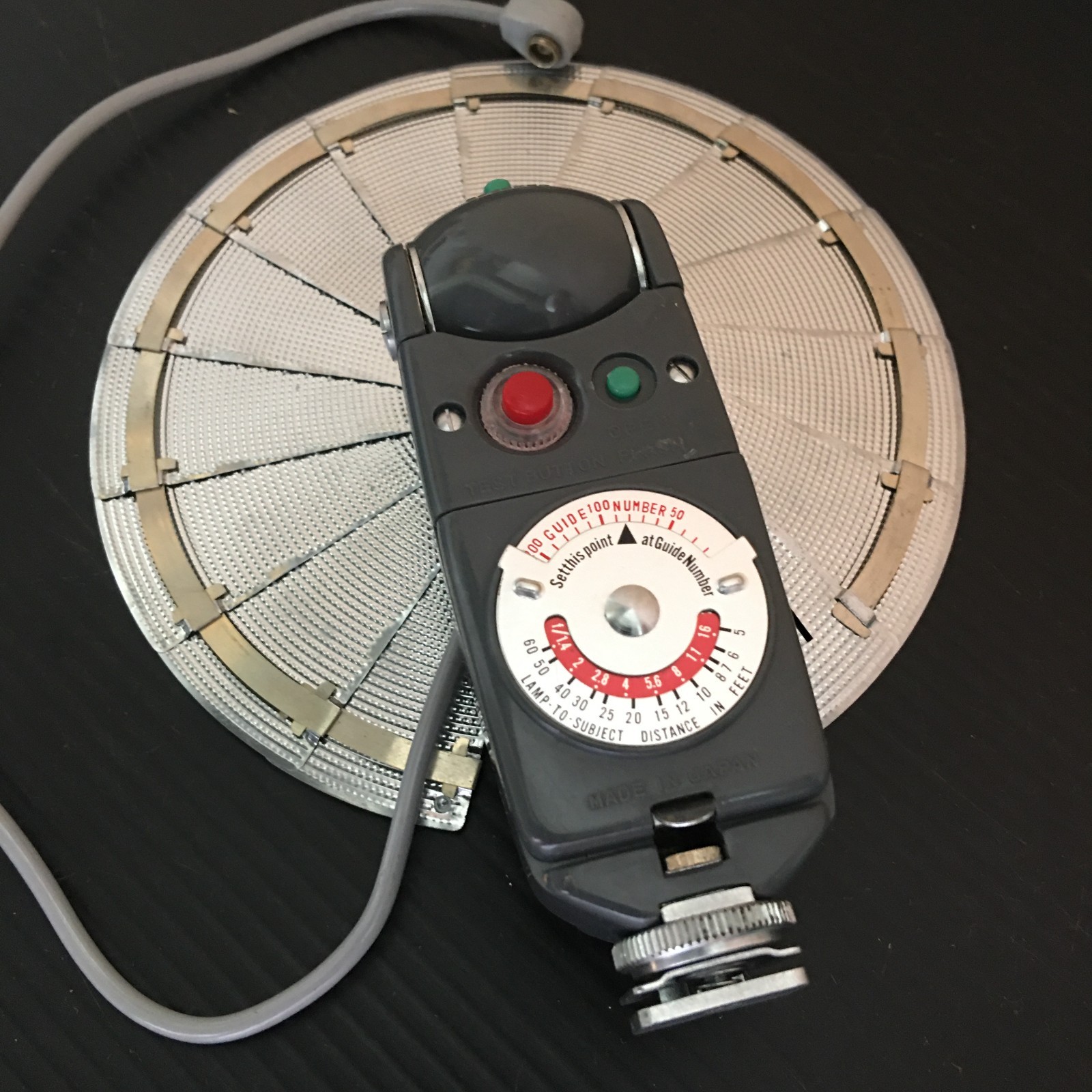 Vintage Heiland Tilt-A-Mite Camera Flash Calculator Unit With Collapsible Fan