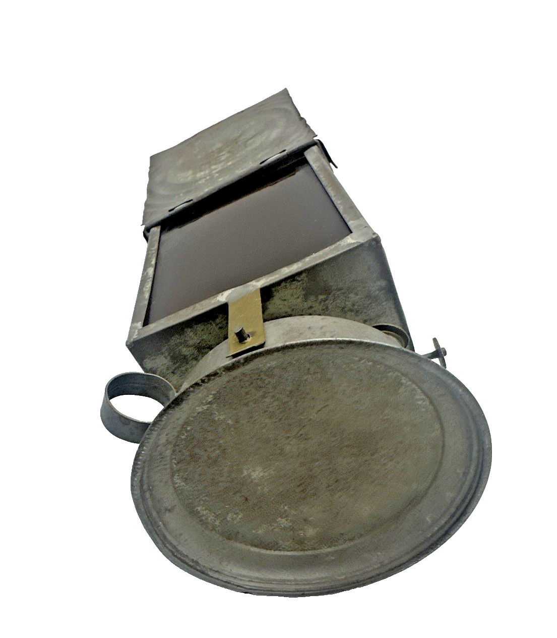 Antique Ideal No 1 Photography Darkroom Lantern Amber Lens Stripped