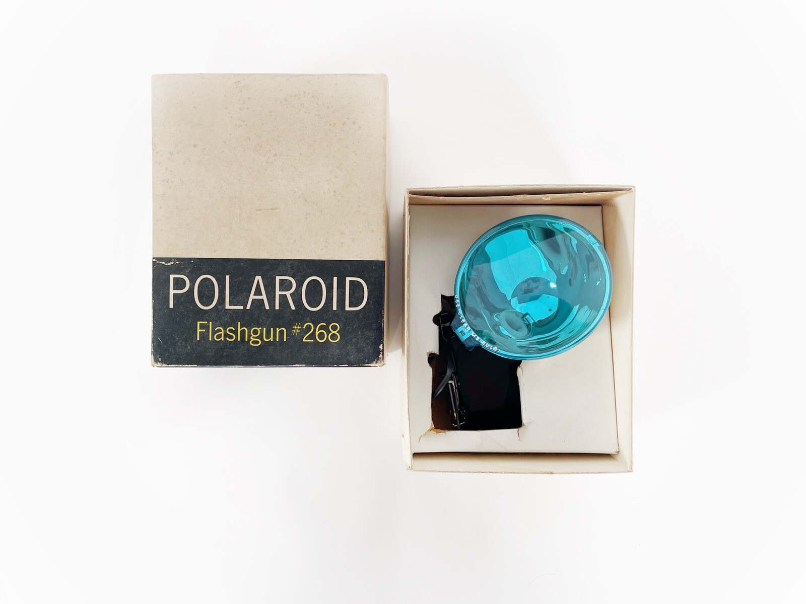 Blue Polaroid Flashgun Attachment Vintage Model 268