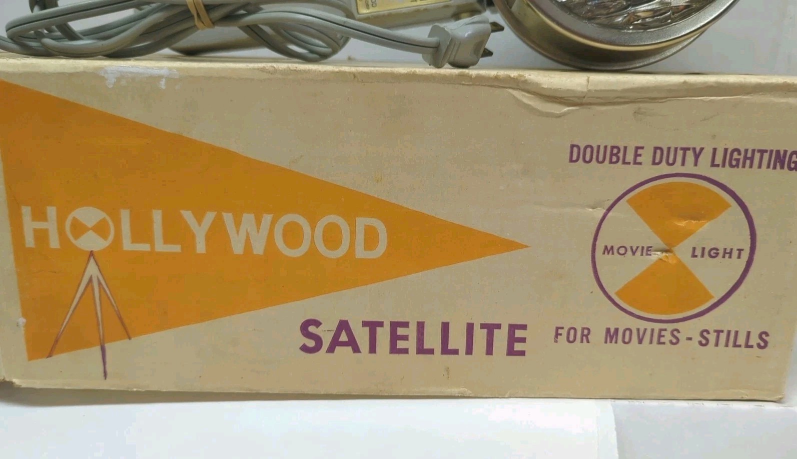 Vintage Hollywood Satellite Gun Movie Light Handheld Camera GE Lamp 120V Tested