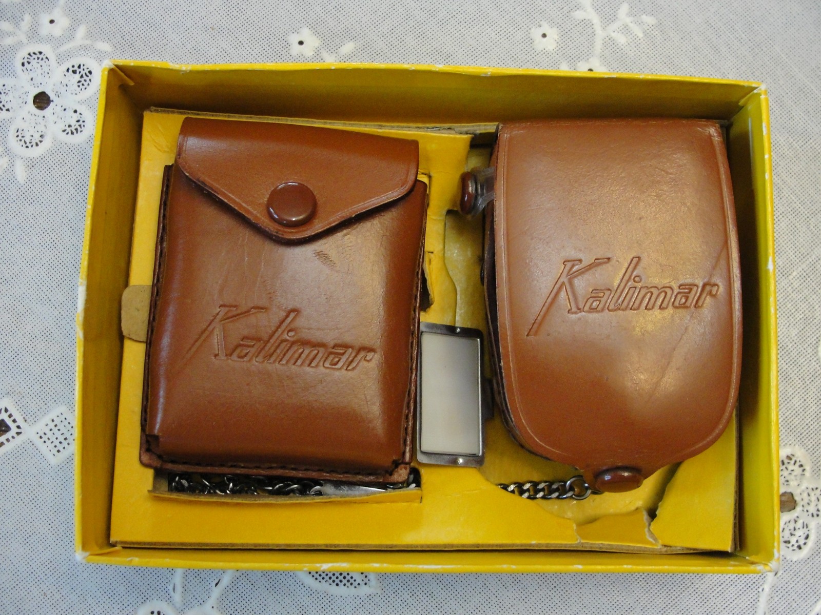 Vintage Kalimar Model B-1 Exposure Meter w/ Booster Box Instructions Chain
