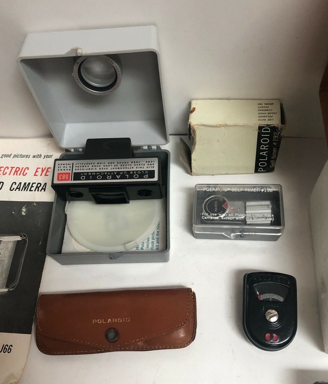 Vintage Lot of Polaroid Camera Accessories/Manuals/etc – Untested