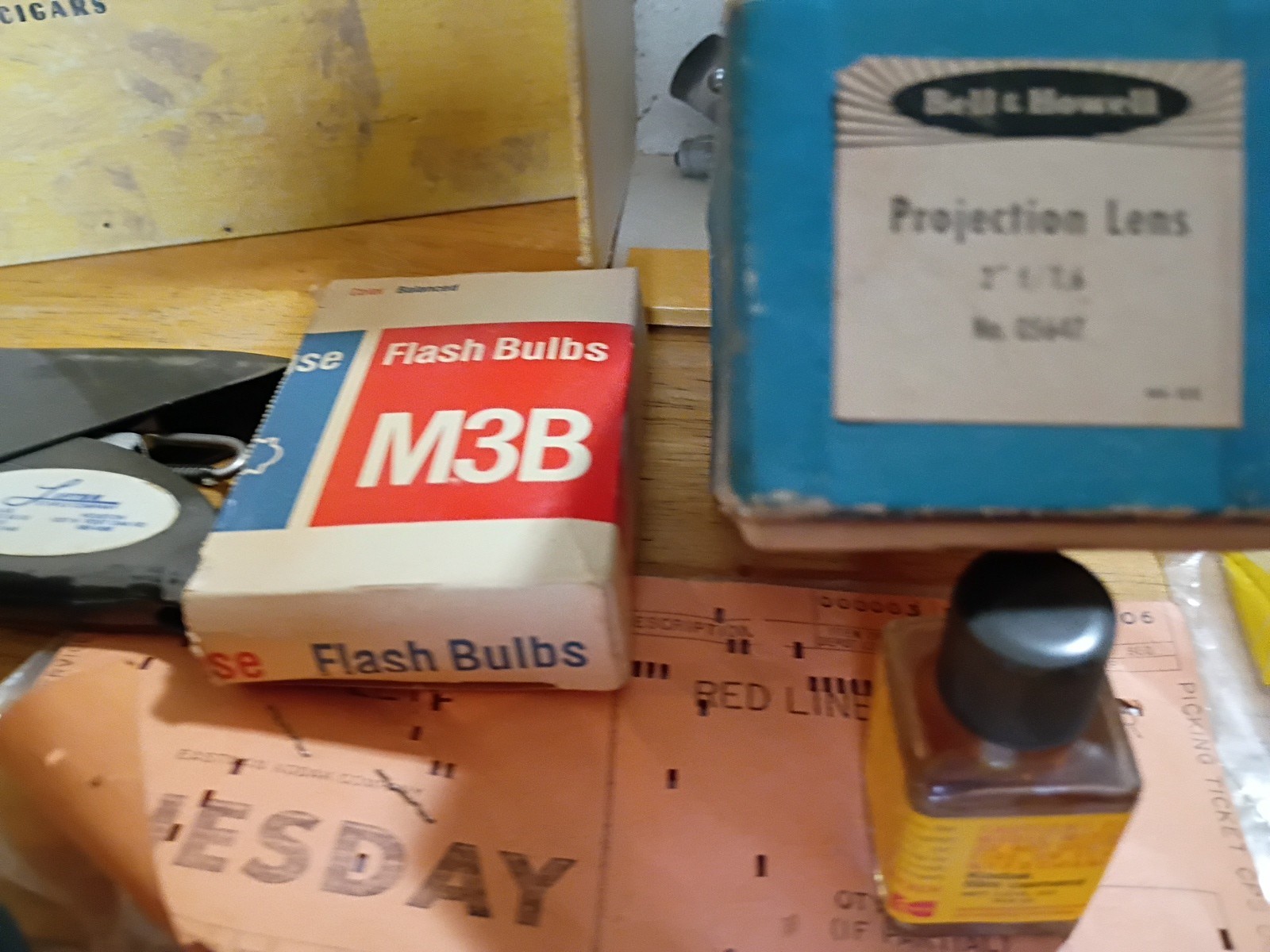 Misc camera parts flash bulbs vintage staplers and more