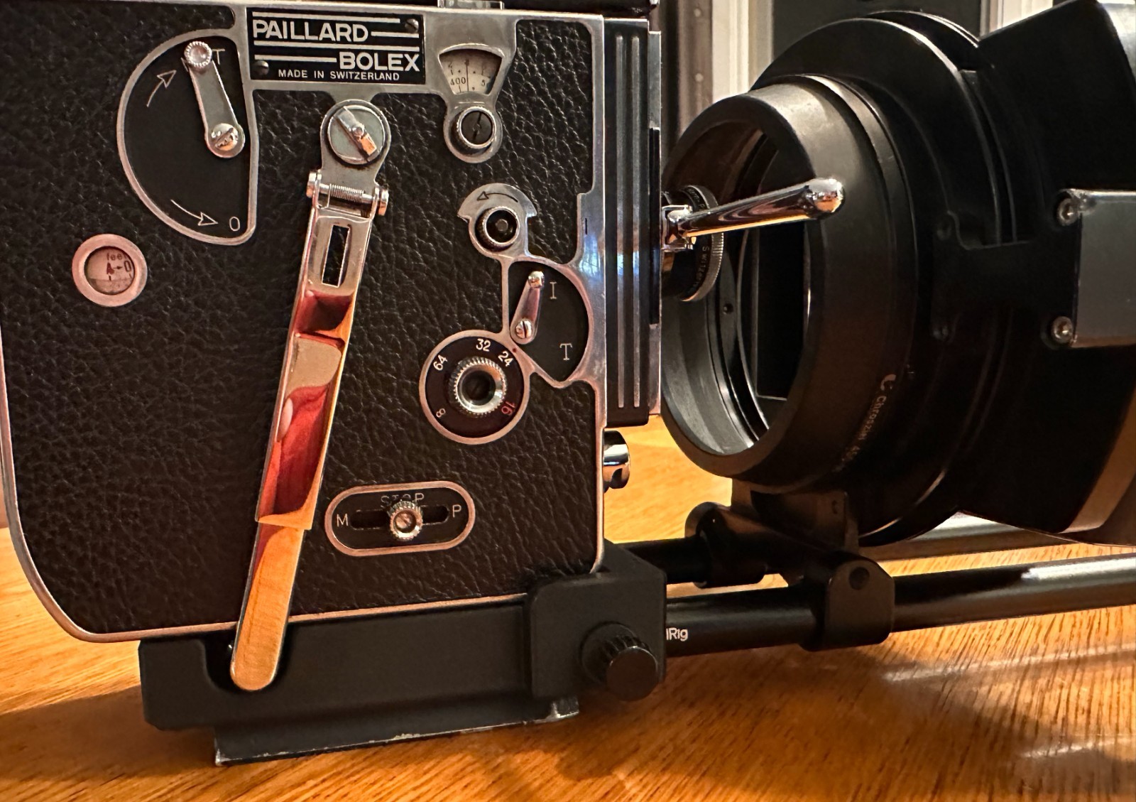 Bolex Saddle for 15mm Rods 60mm on Center – for “REX1 2 or 3” Round Base Cameras