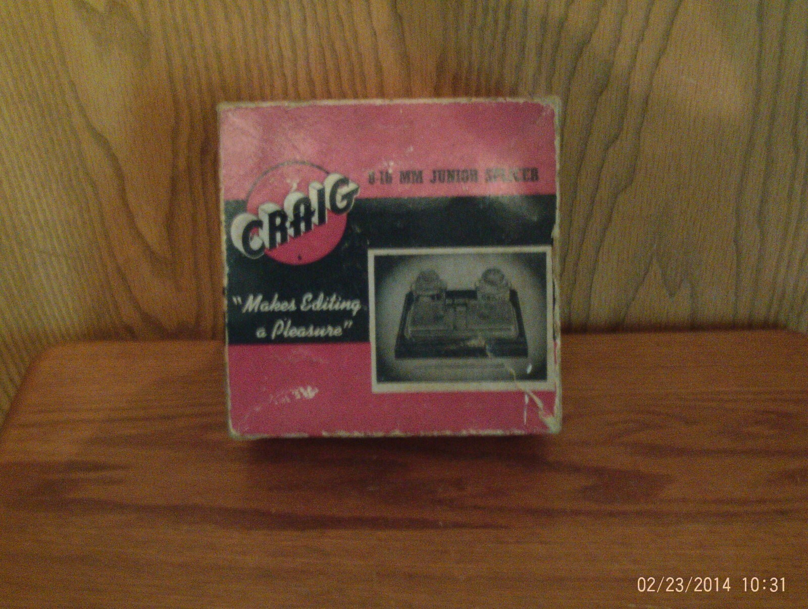 VINTAGE CRAIG MOVIE 8-16 MM JUNIOR SPLICER IN ORIGINAL BOX PLUS 3 8MM FILMS