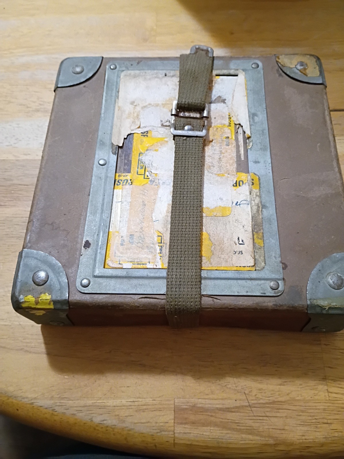 VINTAGE Film Reel Canister Case Shipping Box Mailer 8″ X 8″ X 2″