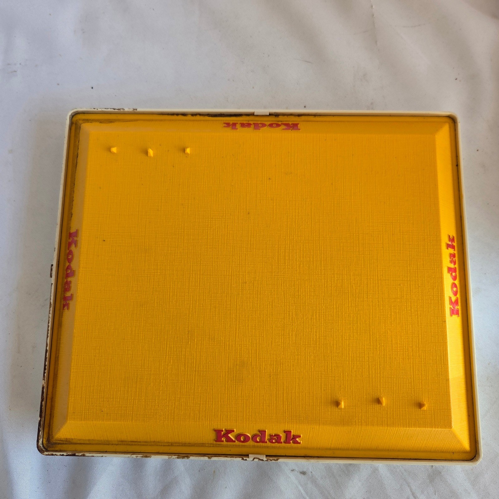 Vintage Kodak Camera Display Case Yellow Red Logo Acrylic Dust Cover Box