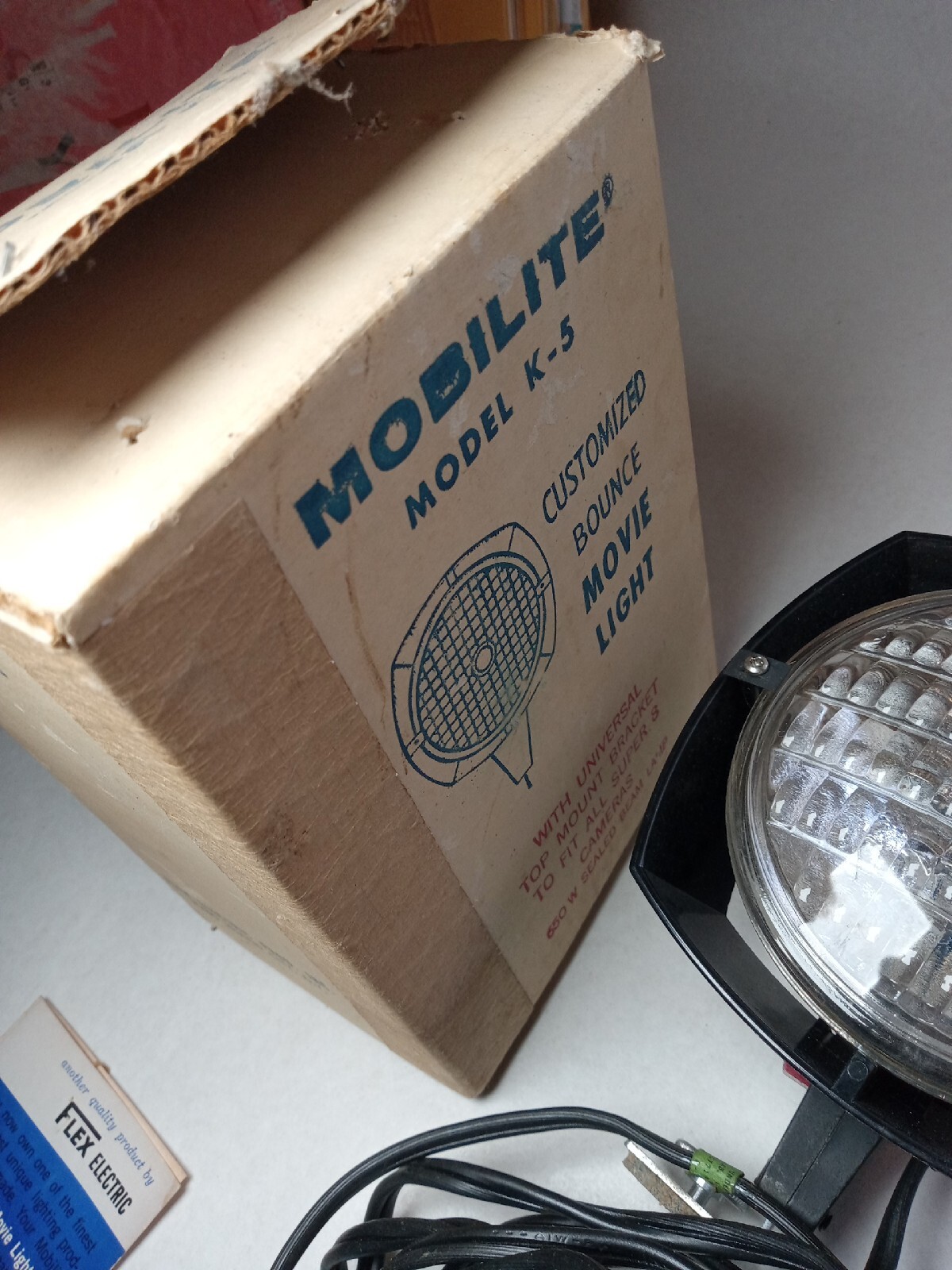 VINTAGE FLEX ELECTRIC MOBILITE MODEL K-5 SUPER 8 CAMERA MOVIE LIGHT