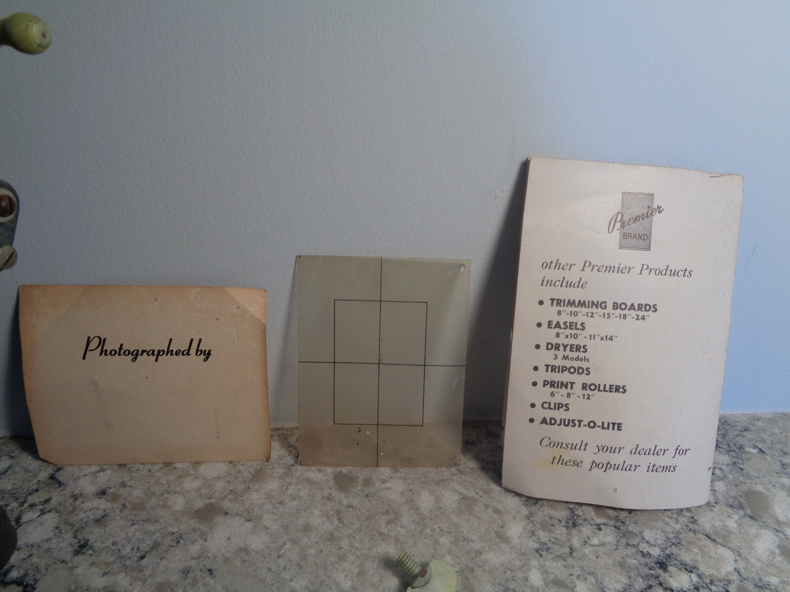 PREMIER BRAND MOVIE TITLER WITH INSTRUCTIONS VINTAGE PHOTOGRAPHY EQUIPMENT