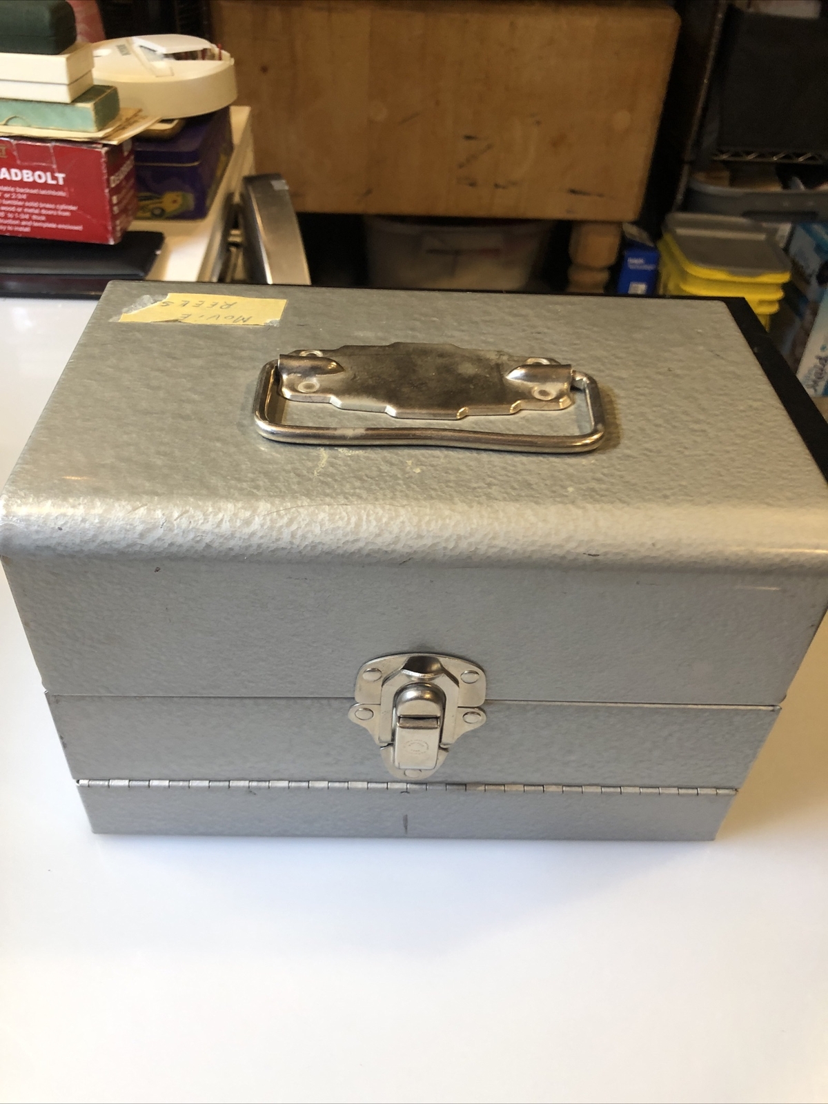 Vintage Logan Metal 8mm Film Chest Carrying Case-Holds x 12 Reels