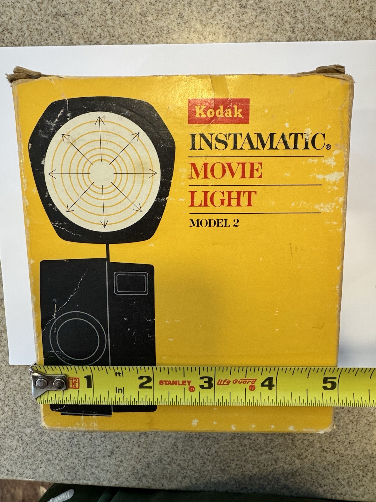 Kodak Instamatic Movie Light Model 2 No. D376 w/ Cord & Original Box Working