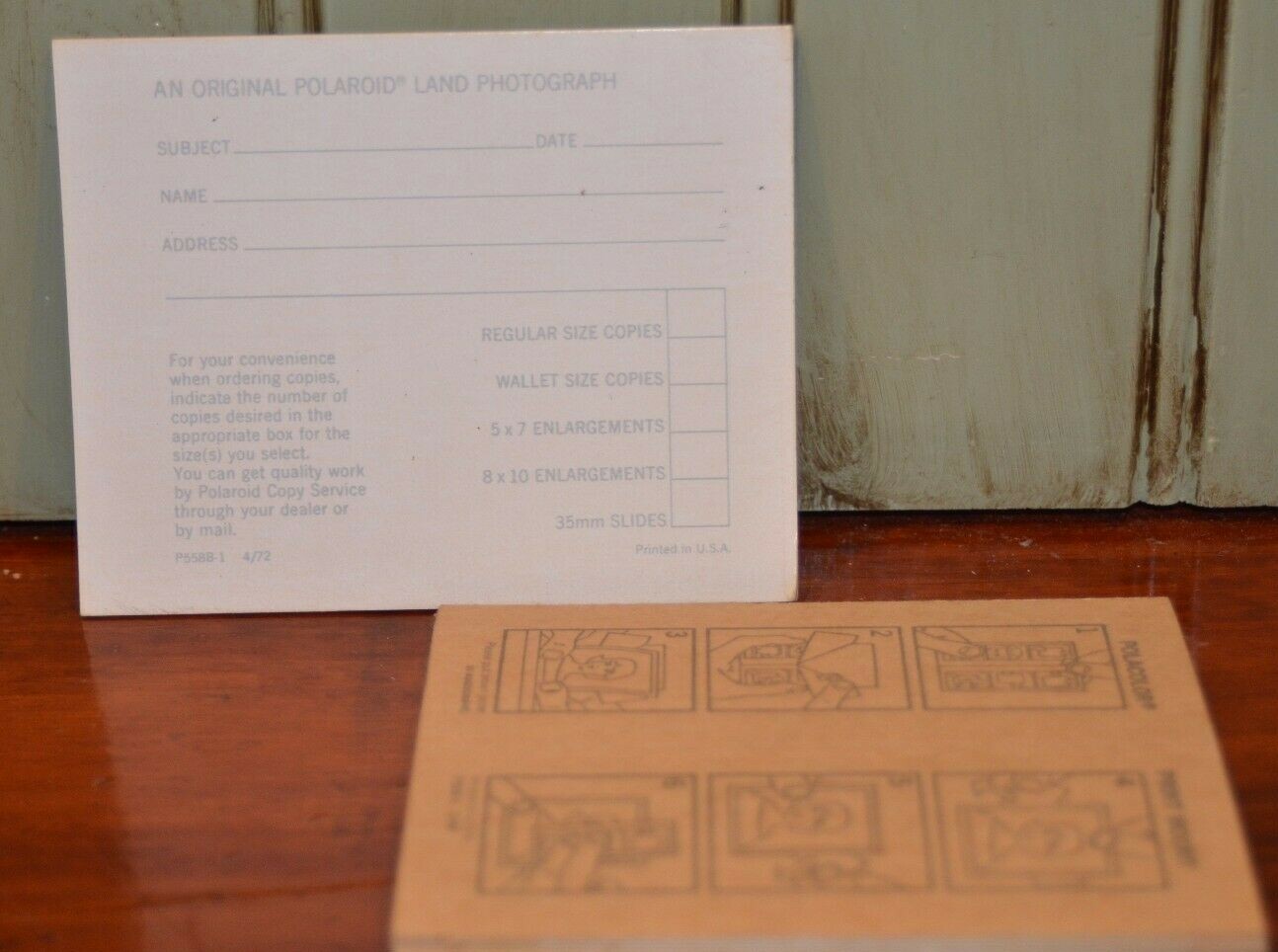 Polaroid Land Camera Cardboard Print Mounts P558B-1 Polacolor Lot of 8 Vintage