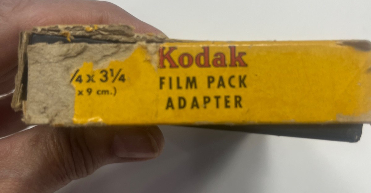 Vintage Kodak Film Pack Adapter 2 1/4 x 3 1/4 inch Vintage w/ Original Box READ