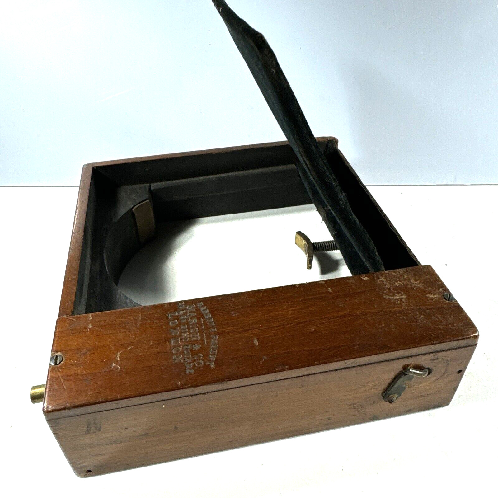 4.5in Cadett’s Patent Wooden Air Shutter Marion Co for Brass or Barrel Lens RARE